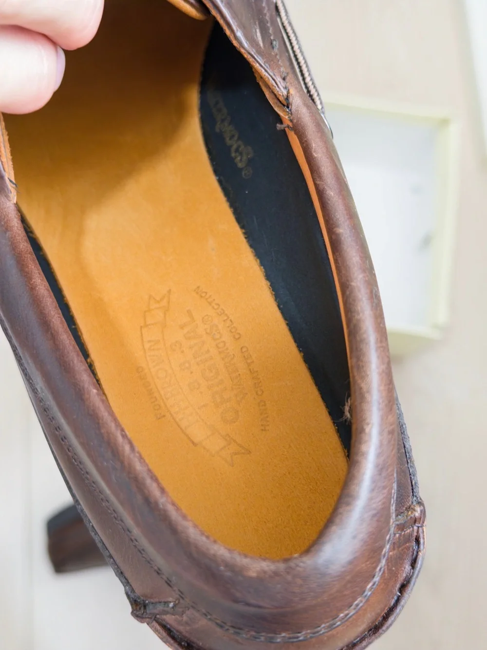 HhBrown handcrafted Leather Moc Toe Boat Shoes